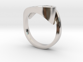 Ultra modern curve ring in Platinum