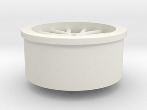 Wheel - miniz size -1.1mm shaft in White Natural Versatile Plastic