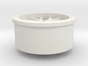 Wheel - miniz size -1.2mm shaft in White Natural Versatile Plastic