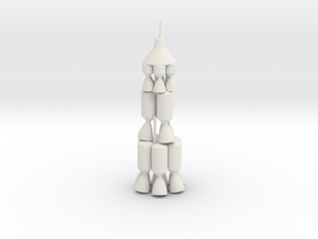 JPL NOVA Moon Rocket in White Natural Versatile Plastic