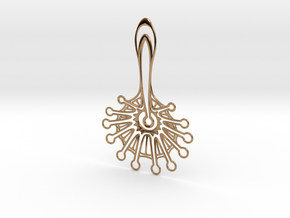 Mystic Flower Pendant in Polished Brass