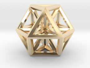 Small Vector Equilibrium 1" in 14K Yellow Gold
