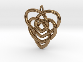 Mother's Knot Pendant in Natural Brass: Large