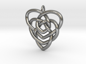 Mother's Knot Pendant in Natural Silver: Large