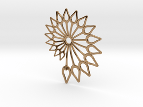 Spiral Flower in Polished Brass