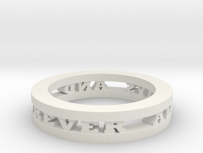 Ring in White Natural Versatile Plastic