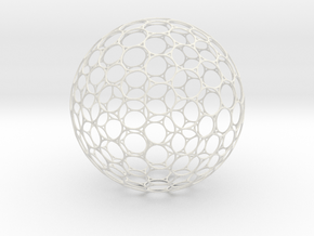 Geosphere Ball 15cm Holes Thicker 2 in White Natural Versatile Plastic