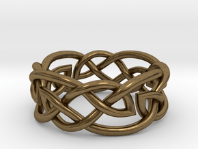Leaf Celtic Knot Ring in Natural Bronze: 5 / 49