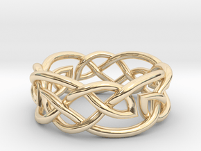 Leaf Celtic Knot Ring in 14K Yellow Gold: 5.5 / 50.25