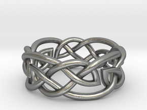 Leaf Celtic Knot Ring in Natural Silver: 5.5 / 50.25
