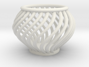 BasketScrewTecnique in White Natural Versatile Plastic