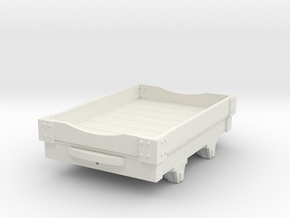 1:35 WDLR trolley 2 with low sides in White Natural Versatile Plastic
