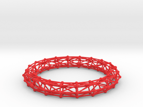 Bangle Bracelet Lattice in Red Processed Versatile Plastic