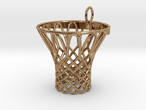 Pendant Basketball Hoop in Polished Brass