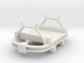 1:35 WDLR trolley flat converted from Hudson skip in White Natural Versatile Plastic