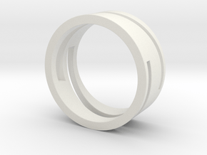 geometric ring 01 16,6-12-6 in White Natural Versatile Plastic
