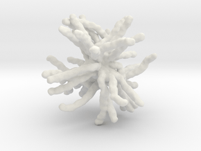 Brownian Motion Coral 5cm in White Natural Versatile Plastic