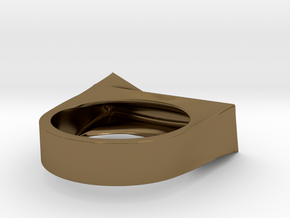 Cutting Edge Ring - 18 mm in Polished Bronze