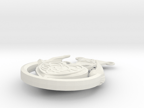 Celtic Heart Charm2 in White Natural Versatile Plastic