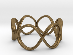 Infinity Ring (Sz 8) in Natural Bronze