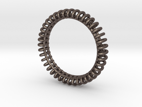 VORTEX TWO - "17,5mm" - "54,5mm" - "N" - "7" in Polished Bronzed Silver Steel