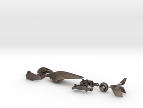 Trike Car Toy Puzzle in Polished Bronzed Silver Steel