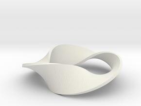 Trefoil Möbius in White Natural Versatile Plastic