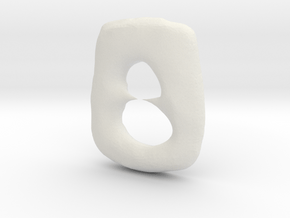 Oval With Points in White Natural Versatile Plastic