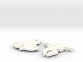 Corridan Class Cardassian Attack Ship in White Processed Versatile Plastic