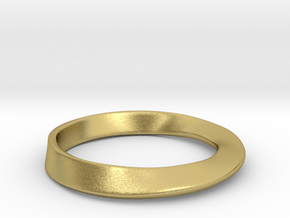 Möbius Ring in Natural Brass