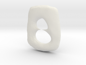 Oval With Points in White Natural Versatile Plastic