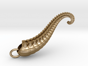 Tentacle Pendant iteration 2 in Polished Gold Steel
