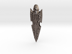 Decorative Arrow Head in Polished Bronzed Silver Steel