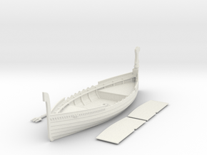 Russian Warship, with full deck and no shields in White Natural Versatile Plastic
