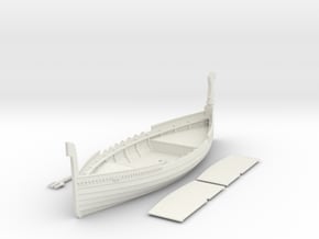 Russian Warship, with full deck and no shields in White Natural Versatile Plastic