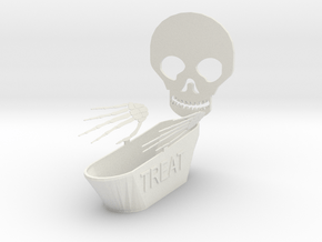 Trick Or Treat Bowl in White Natural Versatile Plastic