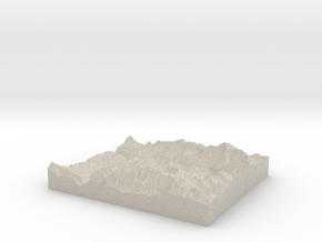 Model of Mountain Village in Natural Sandstone