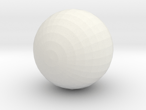 Painted Sphere in White Natural Versatile Plastic