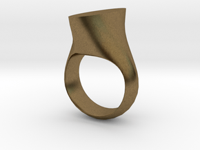 Minimalist Signet Ring in Natural Bronze