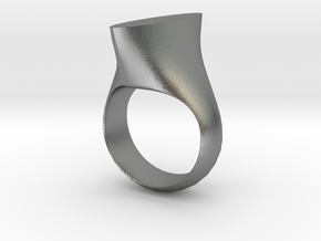 Minimalist Signet Ring in Natural Silver