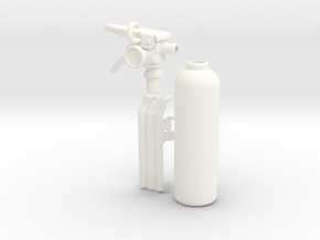 1:7 Scale 33mm Bottle Extinguisher in White Processed Versatile Plastic