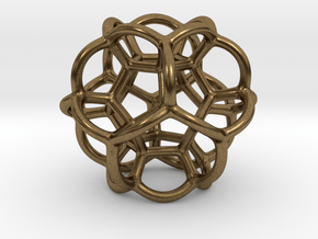 Soap Bubble Dodecahedron in Natural Bronze: Small