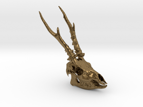 Roe Deer Skull in Natural Bronze
