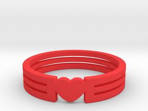 Heart Ring Size 5.5 in Red Processed Versatile Plastic