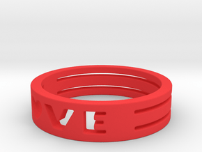 LOVE Ring Size 5.5 in Red Processed Versatile Plastic