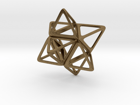 Merkaba Flatbase R1 - 4cm in Natural Bronze