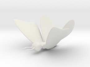 BUTTERFLY3 in White Natural Versatile Plastic
