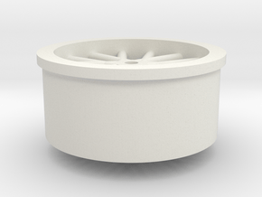 wheel - miniz size - 1.5mm shaft in White Natural Versatile Plastic