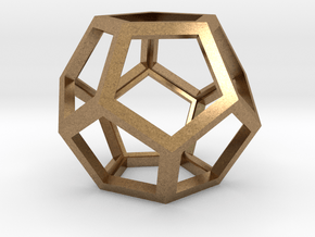 Dodecahedron 1.75" in Natural Brass