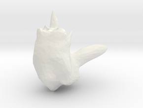 Triceratopsz in White Natural Versatile Plastic